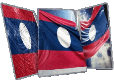 Fahnen Asien Laos Form 01 