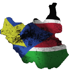 Flags Africa South Sudan Map 