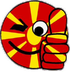 Bandiere Europa Macedonia Faccina - OK 