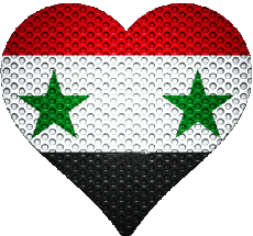 Bandiere Asia Siria Cuore 