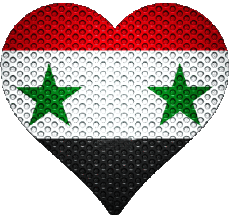 Drapeaux Asie Syrie Coeur 