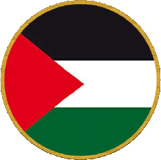 Bandiere Asia Palestina Tondo 