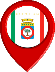 Flags Europe Italy Puglia Location Pin 