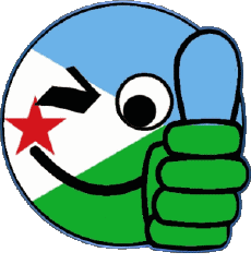 Fahnen Afrika Dschibuti Smiley - OK 
