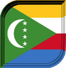 Bandiere Africa Comoros Quadrato 