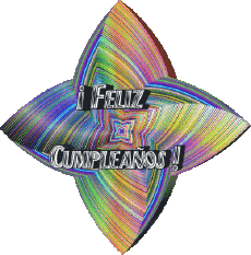 Nachrichten Spanisch Feliz Cumpleaños Abstracto - Geométrico Transparenter Hintergrund 018 