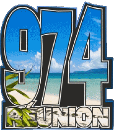 Flags France D.O.M - T.O.M La Réunion 974 