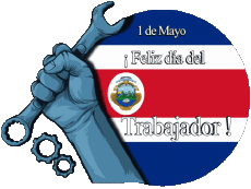 Messages Espagnol 1 de Mayo Feliz día del Trabajador - Costa Rica 