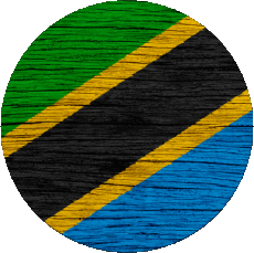 Drapeaux Afrique Tanzanie Rond 