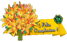 Mensajes Español Feliz Cumpleaños Floral Fondo transparente 008 
