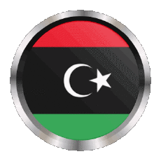 Flags Africa Libya Round - Rings 