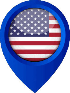 Flags America U.S.A - National Location Pin 