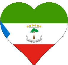 Bandiere Africa Guinea Equatoriale Cuore 