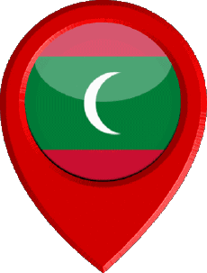Bandiere Asia Maldive Perno di posizione 