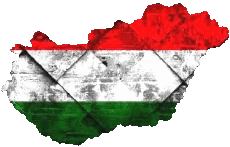 Flags Europe Hungary Map 