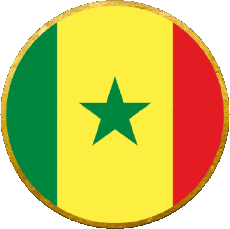 Drapeaux Afrique Sénégal Rond 