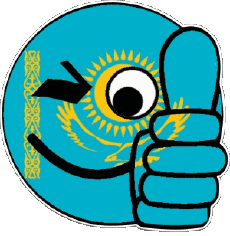 Drapeaux Asie Kazakstan Smiley - OK 