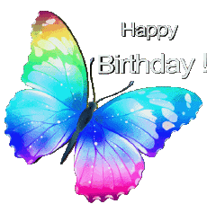 Messages English Happy Birthday Butterflies 005 