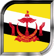 Bandiere Asia Brunei Quadrato 