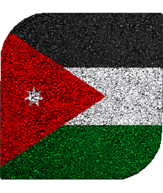 Drapeaux Asie Jordanie Carré 