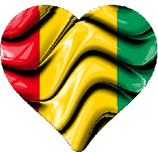 Fahnen Afrika Guinea Herz 