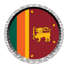 Fahnen Asien Sri Lanka Rund - Ringe 