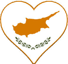 Banderas Europa Chipre Corazón 