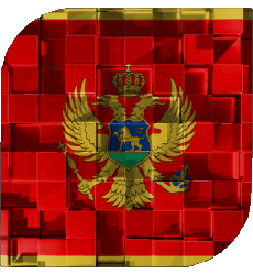 Flags Europe Montenegro Square 