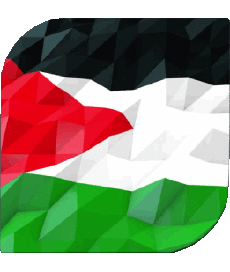 Drapeaux Asie Palestine Carré 