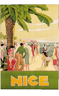 Nice-Humor -  Fun Retro Poster - Orte France Cote d Azur 