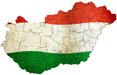 Flags Europe Hungary Map 
