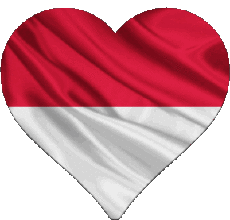 Banderas Europa Mónaco Corazón 