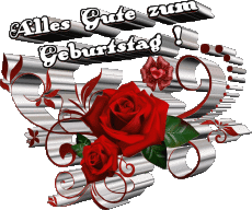 Nachrichten Deutsche Alles Gute zum Geburtstag Blumen Transparenter Hintergrund 004 