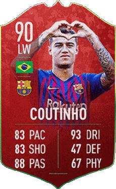 Multi Media Video Games F I F A - Card Players Brazil Philippe Coutinho 