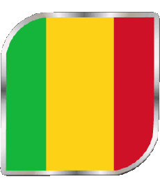 Drapeaux Afrique Mali Carré 