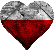 Banderas Europa Polonia Corazón 