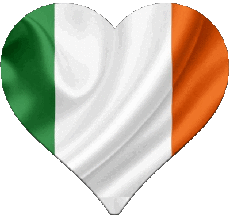 Banderas Europa Irlanda Corazón 