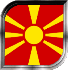 Bandiere Europa Macedonia Quadrato 