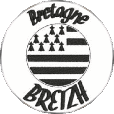 Drapeaux France Régions Bretagne Rond 