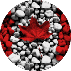 Drapeaux Amériques Canada Rond 