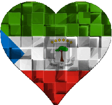 Fahnen Afrika Äquatorialguinea Herz 