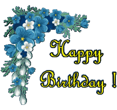 Messages Anglais Happy Birthday Floral 002 