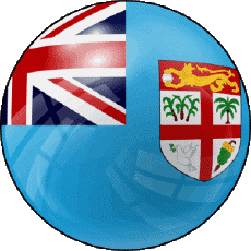 Drapeaux Océanie Fidji Rond 