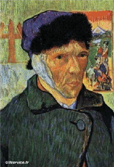 Umorismo -  Fun Morphing - Sembra Artisti pittori ricreazioni d'arte covid contenimento sfida Van Gogh 