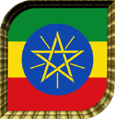 Drapeaux Afrique Ethiopie Carré 