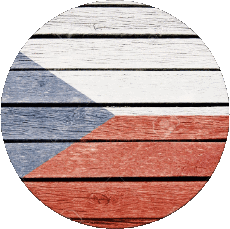 Drapeaux Europe Tchéquie Rond 