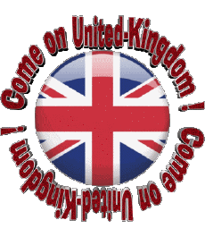 Messages English Come on United-Kingdom Map - Flag 