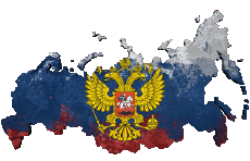 Flags Europe Russia Map 