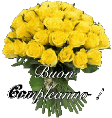 Messages Italien Buon Compleanno Floreale 015 