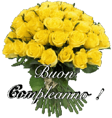 Nachrichten Italienisch Buon Compleanno Floreale Transparenter Hintergrund 015 